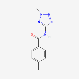 molecular formula C10H11N5O B1196739 4-methyl-N-(2-methyl-5-tetrazolyl)benzamide 