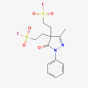 2,2'-(3-methyl-5-oxo-1-phenyl-4,5-dihydro-1H-pyrazole-4,4-diyl)diethanesulfonyl fluoride