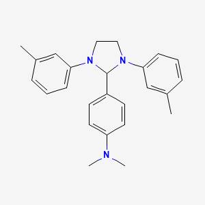 molecular formula C25H29N3 B11967427 4-[1,3-bis(3-methylphenyl)imidazolidin-2-yl]-N,N-dimethylaniline 