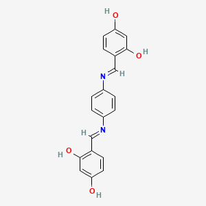 4-[({4-[(2,4-Dihydroxybenzylidene)amino]phenyl}imino)methyl]-1,3-benzenediol