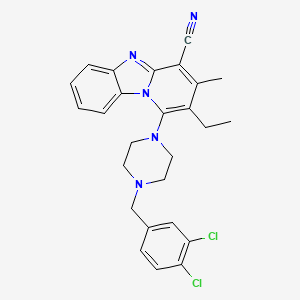 1-[4-(3,4-Dichlorobenzyl)piperazin-1-yl]-2-ethyl-3-methylpyrido[1,2-a]benzimidazole-4-carbonitrile