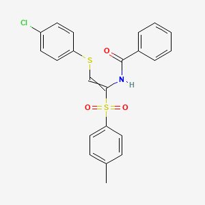 N-(2-(4-Chloro-phenylsulfanyl)-1-(toluene-4-sulfonyl)-vinyl)-benzamide