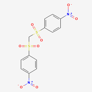 molecular formula C13H10N2O8S2 B11967517 1-Nitro-4-({[(4-nitrophenyl)sulfonyl]methyl}sulfonyl)benzene CAS No. 2394-05-0