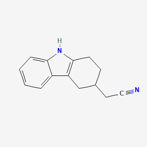 molecular formula C14H14N2 B11967525 2,3,4,9-Tetrahydro-1h-carbazol-3-ylacetonitrile CAS No. 40496-58-0