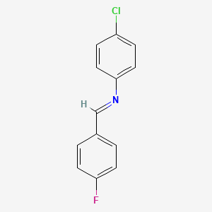 molecular formula C13H9ClFN B11967532 4-Chloro-N-(4-fluorobenzylidene)-aniline CAS No. 39769-10-3