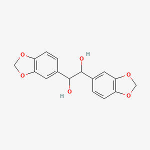 molecular formula C16H14O6 B11967576 1,2-Bis(1,3-benzodioxol-5-yl)-1,2-ethanediol CAS No. 4543-59-3