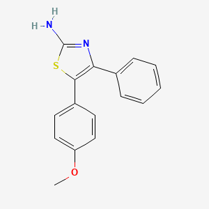 molecular formula C16H14N2OS B11967619 5-(4-Methoxyphenyl)-4-phenyl-1,3-thiazol-2-amine 