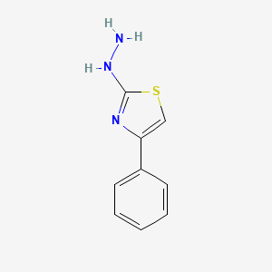 molecular formula C9H9N3S B1196766 2-Hydrazino-4-phenylthiazole CAS No. 34176-52-8