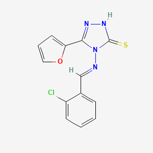 4-((2-Chlorobenzylidene)amino)-5-(2-furyl)-4H-1,2,4-triazole-3-thiol