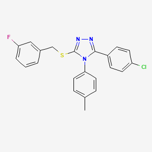 3-(4-chlorophenyl)-5-[(3-fluorobenzyl)sulfanyl]-4-(4-methylphenyl)-4H-1,2,4-triazole