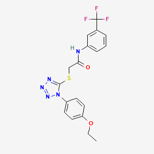 2-{[1-(4-ethoxyphenyl)-1H-tetrazol-5-yl]sulfanyl}-N-[3-(trifluoromethyl)phenyl]acetamide