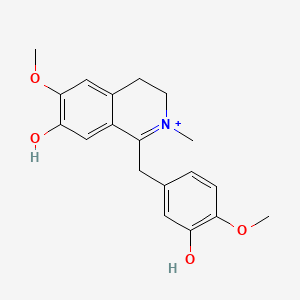 molecular formula C19H22NO4+ B1196774 1,2-Dehydroreticuline CAS No. 16202-17-8
