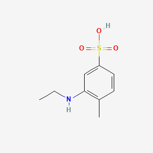 molecular formula C9H13NO3S B11967775 2-(Ethylamino)toluene-4-sulphonic acid CAS No. 98-40-8