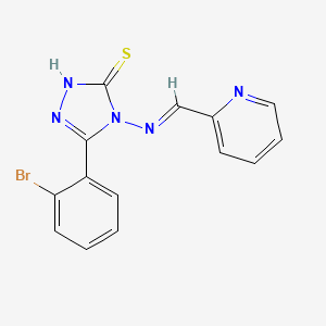 5-(2-Bromophenyl)-4-((2-pyridinylmethylene)amino)-4H-1,2,4-triazole-3-thiol