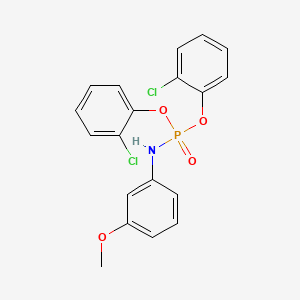 molecular formula C19H16Cl2NO4P B11967934 (3-Methoxy-phenyl)-phosphoramidic acid bis-(2-chloro-phenyl) ester CAS No. 76168-16-6