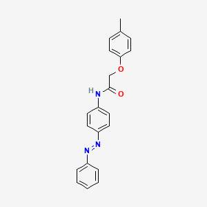 molecular formula C21H19N3O2 B11967942 2-(4-Methylphenoxy)-N-(4-(phenyldiazenyl)phenyl)acetamide CAS No. 349473-71-8