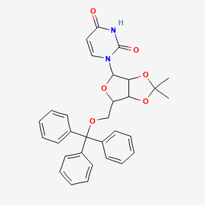 molecular formula C31H30N2O6 B11967988 2',3'-Isopropylidene-5'-trityluridine CAS No. 10526-27-9