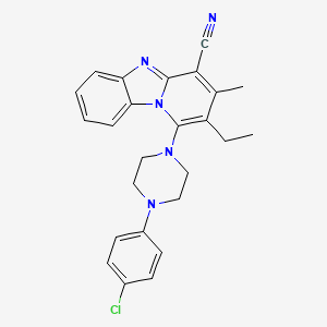 1-[4-(4-Chlorophenyl)piperazin-1-yl]-2-ethyl-3-methylpyrido[1,2-a]benzimidazole-4-carbonitrile