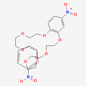 molecular formula C22H26N2O11 B11968037 12,27-Dinitro-heptaoxa-tricyclo(23.4.0.0(9,14))nonacosa-hexaene 