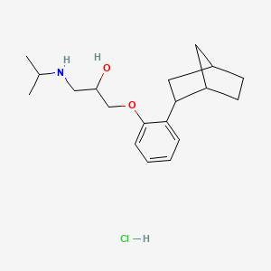 B1196809 1-(2-Bicyclo(2.2.1)hept-2-ylphenoxy)-3-((1-methylethyl)amino)-2-propanol hydrochloride CAS No. 69319-47-7