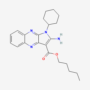 Pentyl 2-amino-1-cyclohexyl-1H-pyrrolo(2,3-B)quinoxaline-3-carboxylate