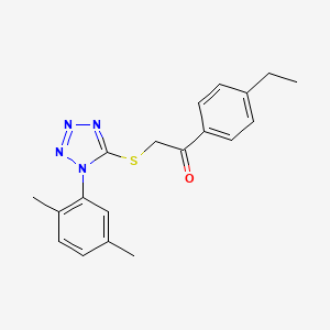 2-{[1-(2,5-dimethylphenyl)-1H-tetraazol-5-yl]thio}-1-(4-ethylphenyl)ethanone