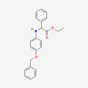 molecular formula C23H23NO3 B11968198 Ethyl alpha-(4-benzyloxyanilino)phenylacetate 