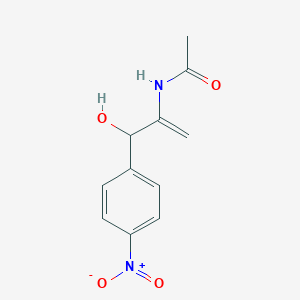 molecular formula C11H12N2O4 B11968203 2-Acetamido-1-hydroxy-1-(4-nitrophenyl)-2-propene CAS No. 100061-01-6