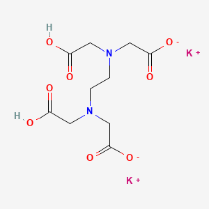 molecular formula C10H14K2N2O8 B1196823 甘氨酸，N,N'-1,2-乙二胺双[N-(羧甲基)-，二钾盐 CAS No. 2001-94-7