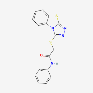 N-phenyl-2-([1,2,4]triazolo[3,4-b][1,3]benzothiazol-3-ylsulfanyl)acetamide