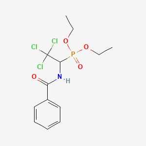 molecular formula C13H17Cl3NO4P B11968341 (1-Benzoylamino-2,2,2-trichloro-ethyl)-phosphonic acid diethyl ester CAS No. 50966-08-0