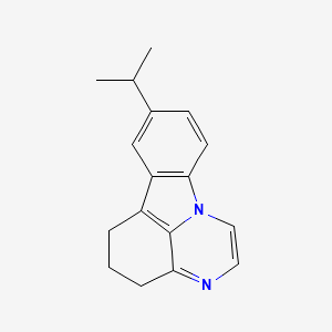 molecular formula C17H18N2 B1196836 8-(propan-2-yl)-5,6-dihydro-4H-pyrazino[3,2,1-jk]carbazole 