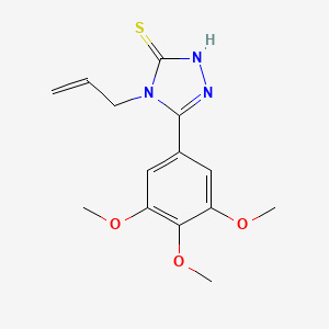 molecular formula C14H17N3O3S B1196837 4-allyl-5-(3,4,5-trimethoxyphenyl)-4H-1,2,4-triazole-3-thiol CAS No. 77803-42-0
