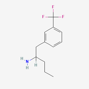 molecular formula C12H16F3N B1196845 1-[3-(Trifluoromethyl)phenyl]pentan-2-amine CAS No. 83616-19-7