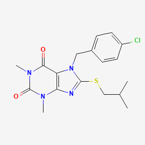 7-(4-chlorobenzyl)-8-(isobutylthio)-1,3-dimethyl-3,7-dihydro-1H-purine-2,6-dione