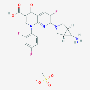 molecular formula C21H19F3N4O6S B119685 左氧氟沙星甲磺酸盐 CAS No. 147059-75-4