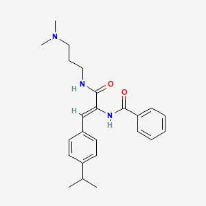 N-[(Z)-1-({[3-(dimethylamino)propyl]amino}carbonyl)-2-(4-isopropylphenyl)ethenyl]benzamide