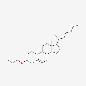 molecular formula C30H52O B11968608 10,13-dimethyl-17-(6-methylheptan-2-yl)-3-propoxy-2,3,4,7,8,9,11,12,14,15,16,17-dodecahydro-1H-cyclopenta[a]phenanthrene 