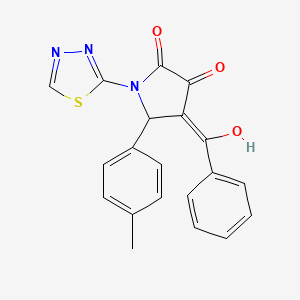 4-Benzoyl-3-HO-5-(4-ME-PH)-1-(1,3,4-thiadiazol-2-YL)-1,5-dihydro-2H-pyrrol-2-one