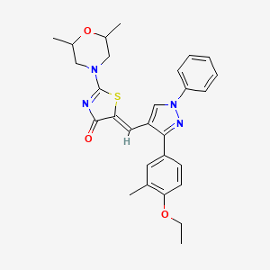 (5Z)-2-(2,6-Dimethyl-4-morpholinyl)-5-{[3-(4-ethoxy-3-methylphenyl)-1-phenyl-1H-pyrazol-4-YL]methylene}-1,3-thiazol-4(5H)-one