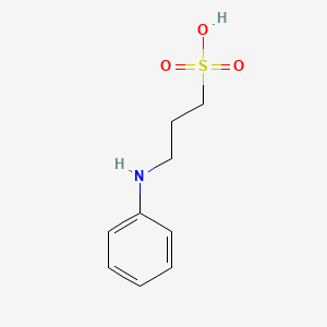 molecular formula C9H13NO3S B11968717 3-Anilinopropanesulphonic acid CAS No. 72943-20-5