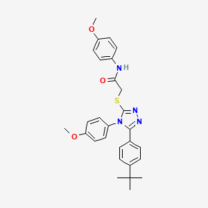 2-{[5-(4-tert-butylphenyl)-4-(4-methoxyphenyl)-4H-1,2,4-triazol-3-yl]sulfanyl}-N-(4-methoxyphenyl)acetamide