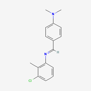 molecular formula C16H17ClN2 B11968779 3-chloro-N-{(E)-[4-(dimethylamino)phenyl]methylidene}-2-methylaniline 