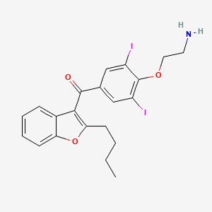 molecular formula C21H21I2NO3 B1196881 二-N-去乙基胺碘酮 CAS No. 94317-95-0