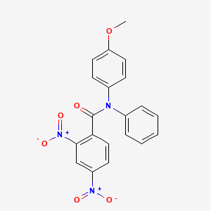 molecular formula C20H15N3O6 B11968883 N-(4-methoxyphenyl)-2,4-dinitro-N-phenylbenzamide 