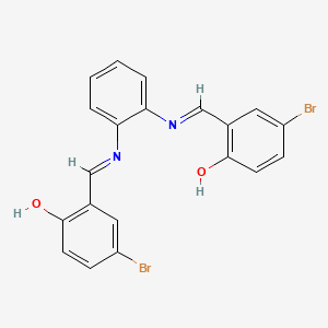 4-Bromo-2-[({2-[(5-bromo-2-hydroxybenzylidene)amino]phenyl}imino)methyl]phenol