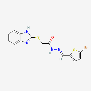 2-(1H-Benzimidazol-2-ylthio)-N'-((5-bromo-2-thienyl)methylene)acetohydrazide