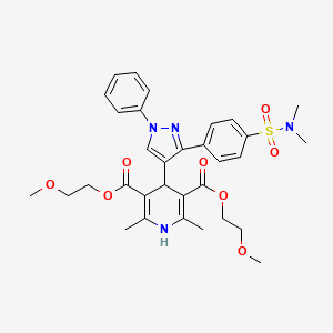 Bis(2-methoxyethyl) 4-(3-{4-[(dimethylamino)sulfonyl]phenyl}-1-phenyl-1H-pyrazol-4-YL)-2,6-dimethyl-1,4-dihydro-3,5-pyridinedicarboxylate