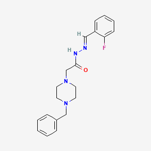 molecular formula C20H23FN4O B11968928 2-(4-Benzyl-1-piperazinyl)-N'-(2-fluorobenzylidene)acetohydrazide 