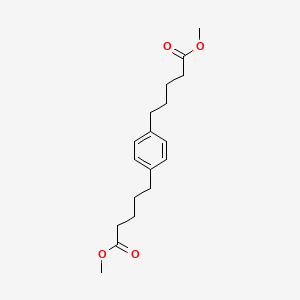 molecular formula C18H26O4 B11968940 1,4-Benzenedipentanoic acid, dimethyl ester CAS No. 23422-25-5